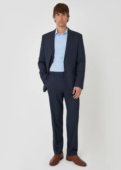 Threadbare Navy Regular Fit Single Breasted Blazer - 46 Chest R Image 3