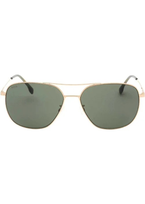 Hugo Boss Gold Matte Sunglasses - One Size Image 1