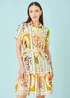 Yumi Multicolour Sun Patchwork Print Shirt Dress - 12 Image 1