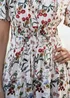 Yumi Ivory Botanical Print Viscose Midi Dress - 10 Image 3