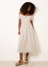 Blue Vanilla Ivory Broderie Front Tie Midi Dress - M Image 3