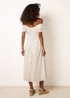 Blue Vanilla Ivory Broderie Front Tie Midi Dress - M Image 4