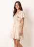 Blue Vanilla Beige Embellished Tiered Mini Dress - L/XL Image 2
