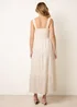 Blue Vanilla Ivory Broderie Button Down Maxi Dress - S Image 4