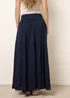 Blue Vanilla Navy Godet Hem Jersey Waist Skirt - M/L Image 4