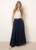Blue Vanilla Navy Godet Hem Jersey Waist Skirt - M/L Image 1