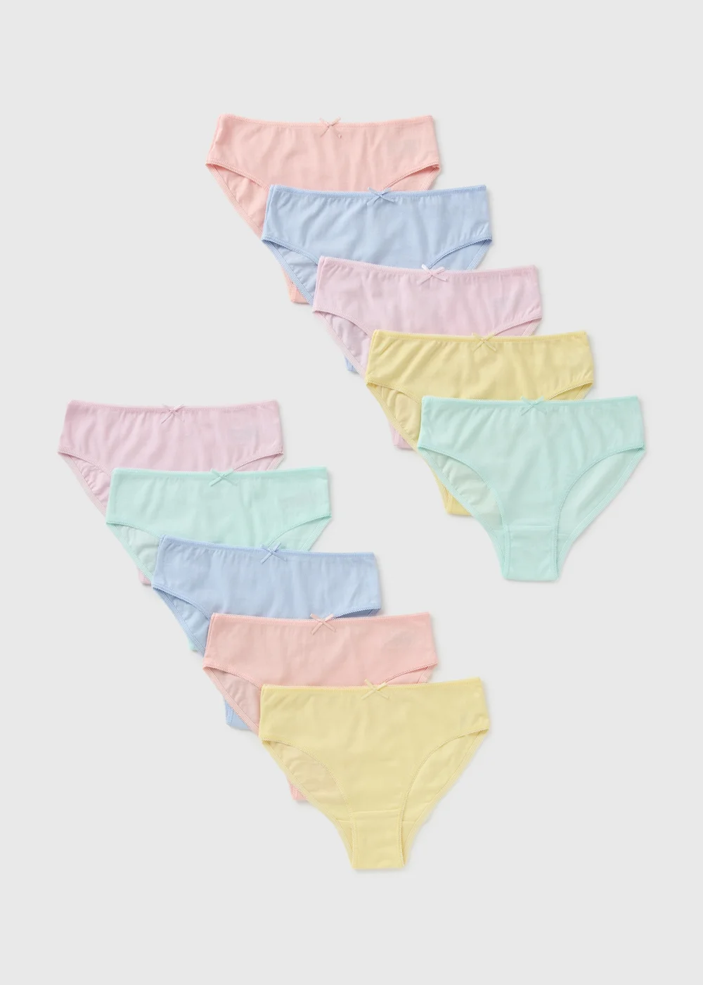 10 Pack Girls Pastel Briefs (1.5-13yrs) - 1.5-2 Yrs Image 1