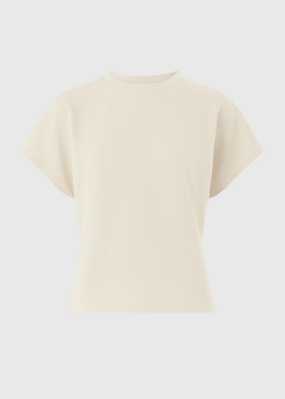 Cream Textured T-Shirt - Size 12 Image 2