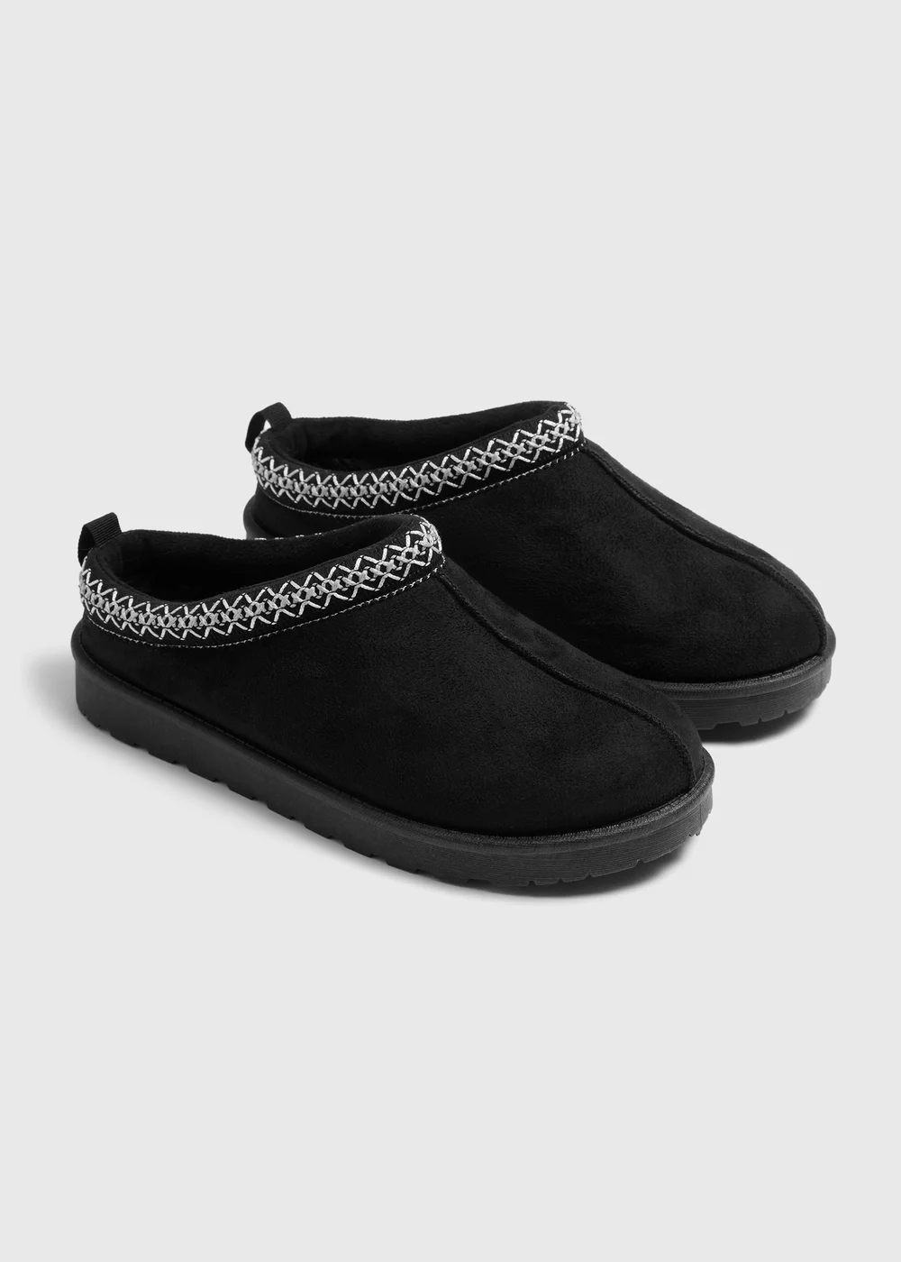 Black Snug Mule Slippers - Size 5 Image 1