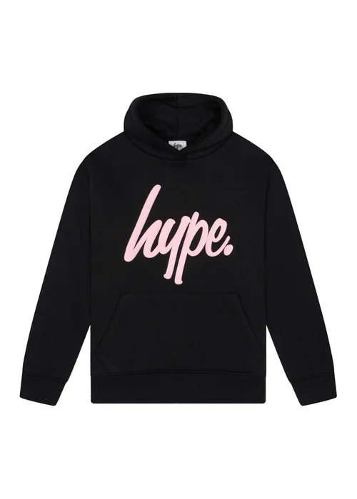 Hype Girls Black Hooded Tracksuit with Joggers (7-12 Years) - 7-8 Yrs Image 2