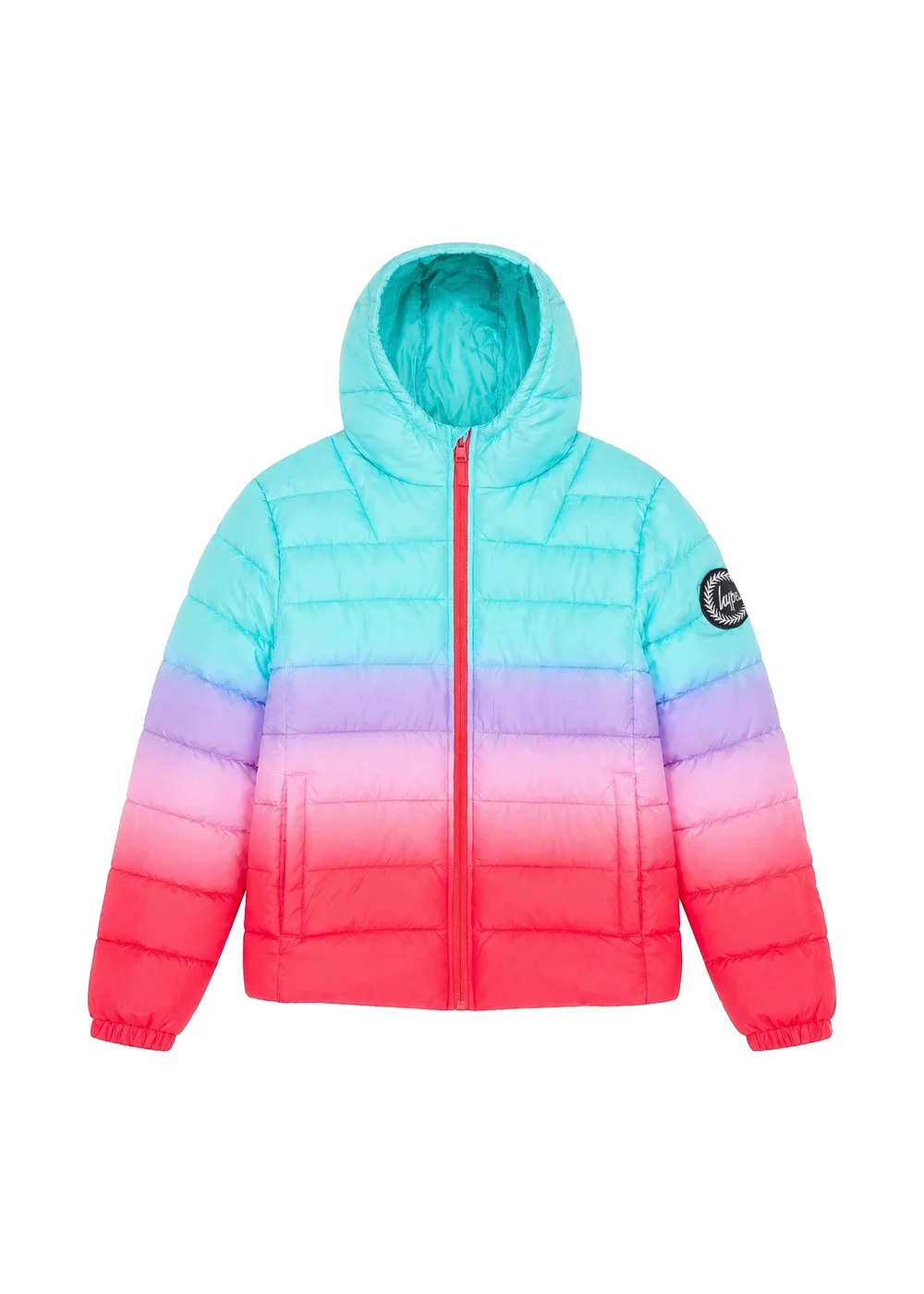 Hype Girls Blue Hooded Quilted Warm Coat (7-14 Years) - 7-8 Yrs Image 3