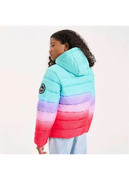 Hype Girls Blue Hooded Quilted Warm Coat (7-14 Years) - 7-8 Yrs Image 2