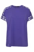 Yours Curve Purple Crochet Sleeve T-Shirt - 22-24 Image 5