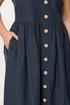 Yours Curve Navy Blue Linen Sundress - 18 Image 4