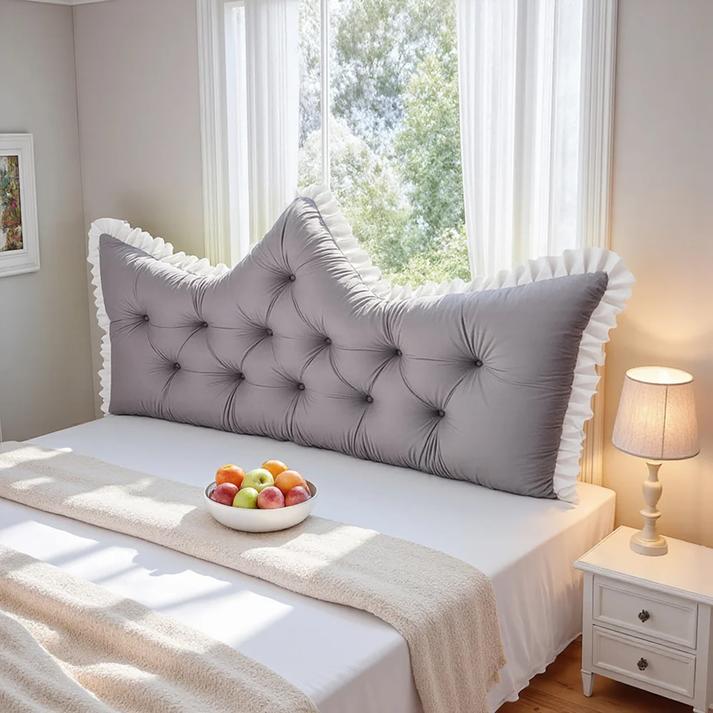 Lifeideas Crown-Shaped Tufted Headboard Pillow - S Image 1