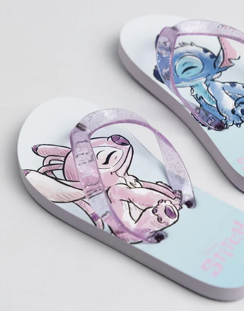Vanilla Underground Lilo & Stitch Girls Multicoloured 2 Pack Multi Character Slider Slippers (12-5 UK Child) - 3 Infants Image 5