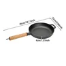 Lifeideas Round Cast Iron Skillet with Removable Wooden H&le - M Image 2