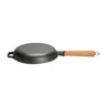 Lifeideas Round Cast Iron Skillet with Removable Wooden H&le - M Image 3