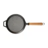 Lifeideas Round Cast Iron Skillet with Removable Wooden H&le - M Image 4