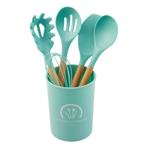 Lifeideas Silicone Kitchen Cooking Utensils Set - One Size Image 3