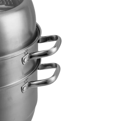 Lifeideas 3-Tier Stainless Steel Steamer Pot with Lid - One Size Image 5