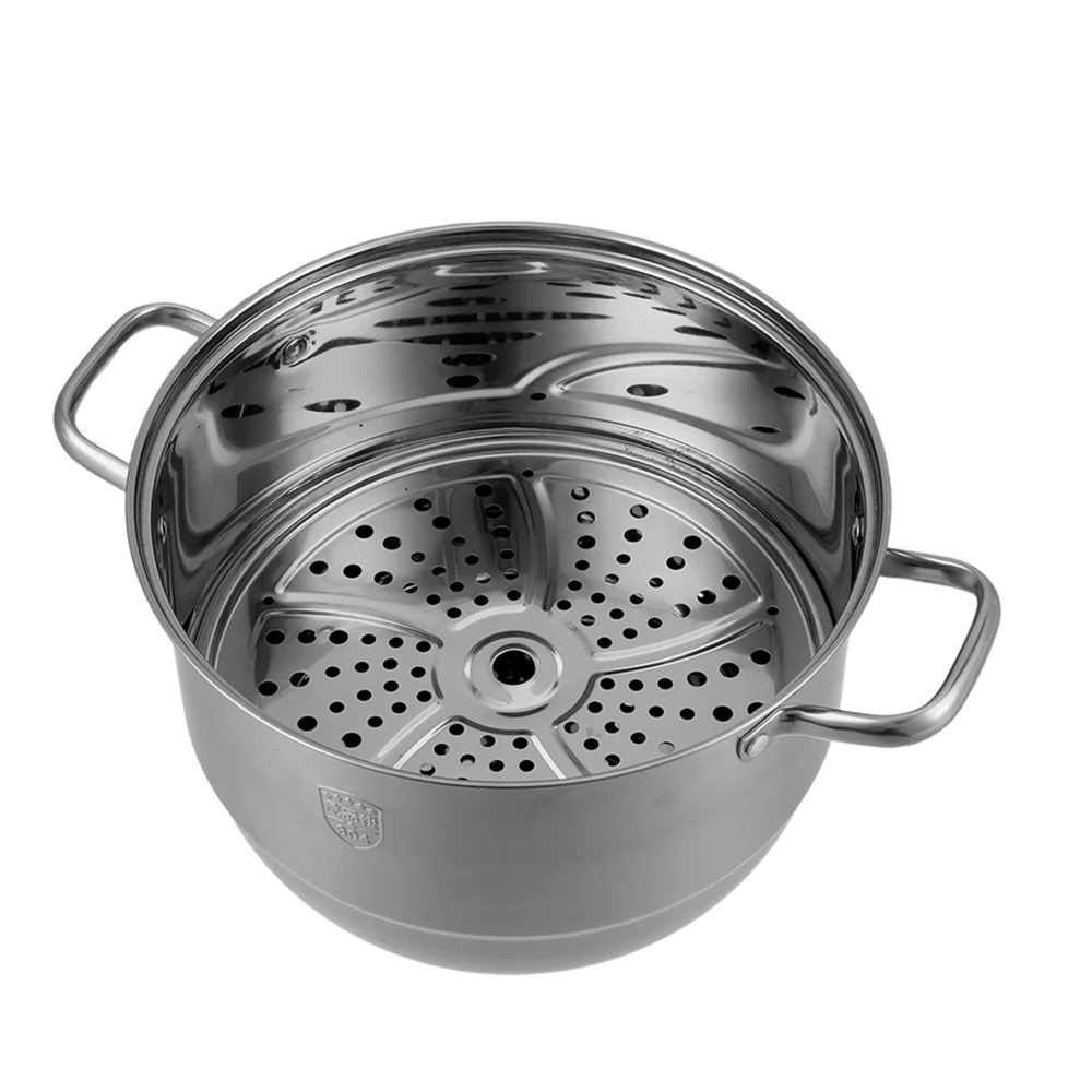 Lifeideas 3-Tier Stainless Steel Steamer Pot with Lid - One Size Image 3