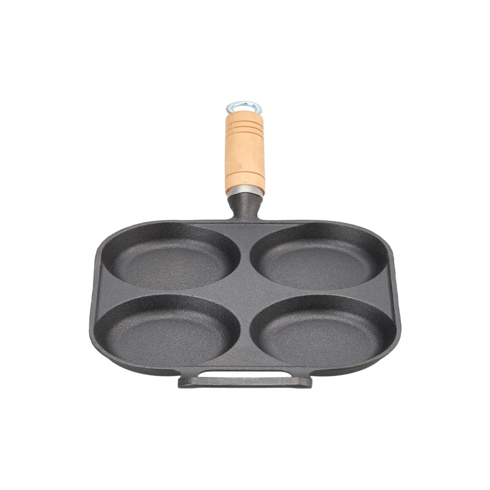 Lifeideas 4-Hole Cast Iron Frying Pan - M Image 3