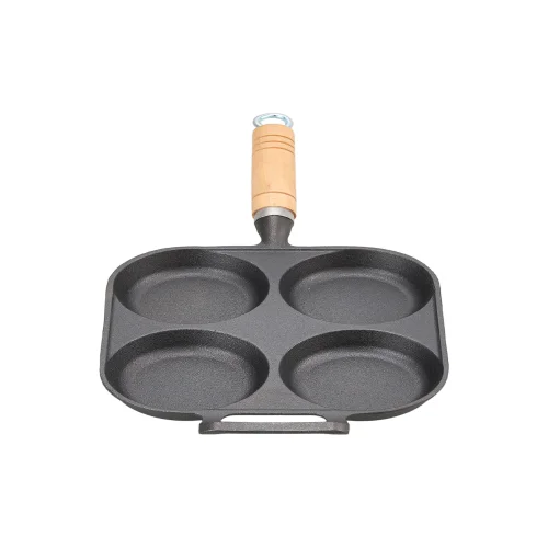 Lifeideas 4-Hole Cast Iron Frying Pan - M Image 3