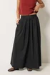 PixieGirl Petite Black Cotton Poplin Maxi Skirt - 14 Image 2