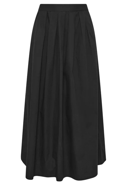 PixieGirl Petite Black Cotton Poplin Maxi Skirt - 14 Image 5