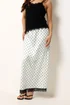 PixieGirl Petite White Polka Dot Satin Maxi Skirt - 6 Image 3