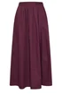 PixieGirl Petite Burgundy Red Poplin Cotton Maxi Skirt - 12 Image 5