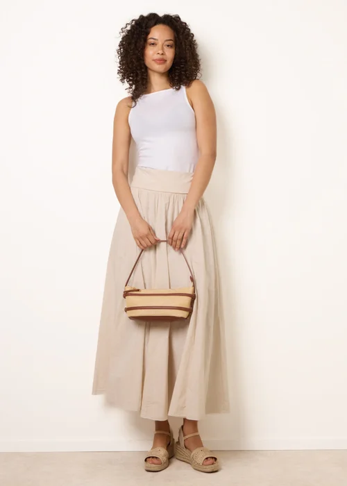 Blue Vanilla Stone Godet Hem Jersey Waist Skirt - M/L Image 1