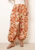 Blue Vanilla Orange Floral Balloon Pants - M/L Image 2
