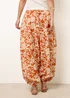 Blue Vanilla Orange Floral Balloon Pants - M/L Image 4