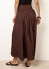 Blue Vanilla Brown Godet Hem Jersey Waist Skirt - M/L Image 4