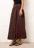 Blue Vanilla Brown Godet Hem Jersey Waist Skirt - M/L Image 2