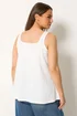 Yours Curve White Crinkle Vest Top - 30-32 Image 3