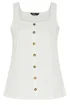 Yours Curve White Crinkle Vest Top - 30-32 Image 5