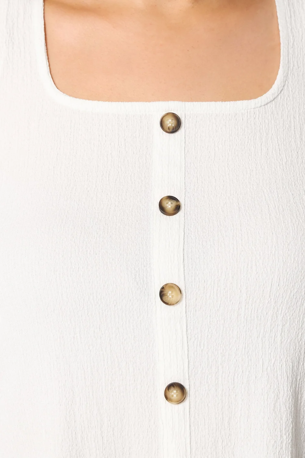 Yours Curve White Crinkle Vest Top - 30-32 Image 4