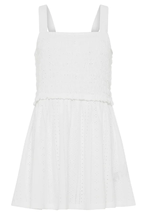Yours Curve White Broderie Anglaise Vest Top - 14 Image 5