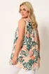 Yours Curve Cream Tropical Pleat Cami Vest Top - 20 Image 3