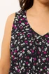 Yours Curve Black Daisy Print Vest Top - 14 Image 4