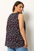 Yours Curve Black Daisy Print Vest Top - 14 Image 3