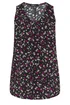 Yours Curve Black Daisy Print Vest Top - 14 Image 5