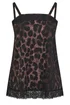 Yours Curve Brown Leopard Print Lace Trim Vest Top - 22-24 Image 5