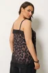 Yours Curve Brown Leopard Print Lace Trim Vest Top - 22-24 Image 3