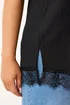 Yours Curve Black Lace Detail Vest Top - 20 Image 4