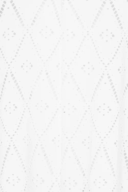 Yours Curve White Broderie Anglaise Pleated Vest Top - 14 Image 5