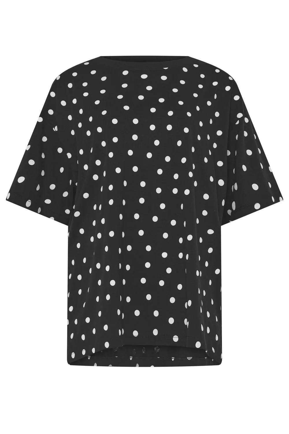 Yours Curve Black Spot Oversized T-Shirt - 18 Image 5